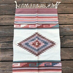 Southwestern Indian Style Wool Rug Wall Hanger Made in Mexico Marisol Imports